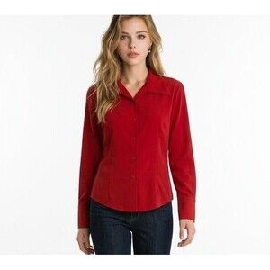 Vintage BCI Clothing Red Size M Women’s Button Down Shirt NWT